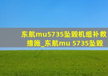 东航mu5735坠毁机组补救措施_东航mu 5735坠毁